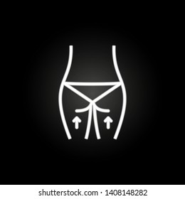 butt, plastic surgery neon icon. Elements of plastic surgery set. Simple icon for websites, web design, mobile app, info graphics