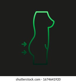 Butt, plastic surgery nolan icon. Simple thin line, outline vector of plastic surgery icons for ui and ux, website or mobile application