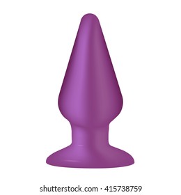 Butt Plug, Vector Illustration Of Toy For Adults