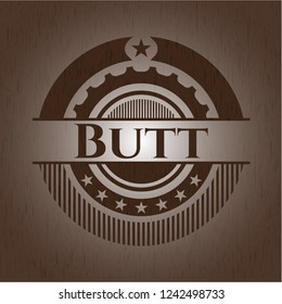 Butt vintage wood emblem
