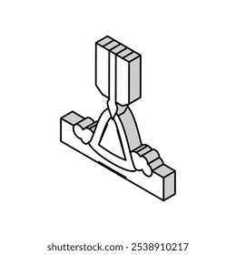 butt welding isometric icon vector. butt welding sign. isolated symbol illustration