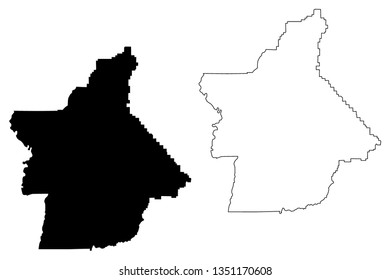 Butte County, California (Counties in California, United States of America,USA, U.S., US) map vector illustration, scribble sketch Butte map