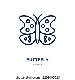 buttefly icon from animals collection. Thin linear buttefly, summer, butterfly outline icon isolated on white background. Line vector buttefly sign, symbol for web and mobile