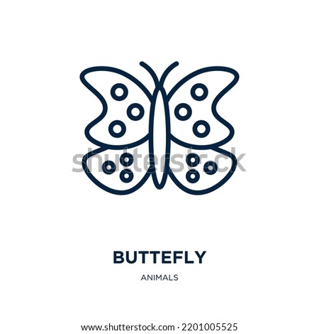 buttefly icon from animals collection. Thin linear buttefly, summer, butterfly outline icon isolated on white background. Line vector buttefly sign, symbol for web and mobile