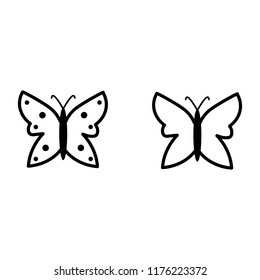 Buttefly icon vector isolated on white background, Buttefly transparent sign 