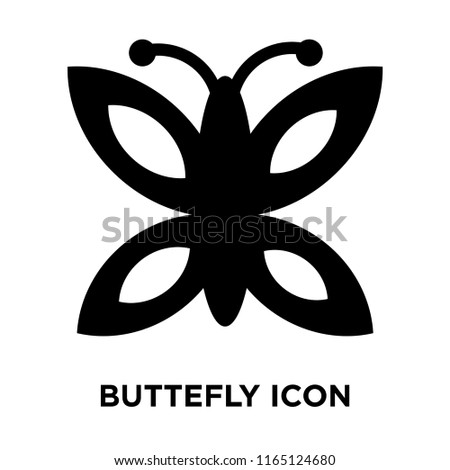 Buttefly icon vector isolated on white background, Buttefly transparent sign , dark pictogram