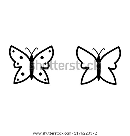 Buttefly icon vector isolated on white background, Buttefly transparent sign 