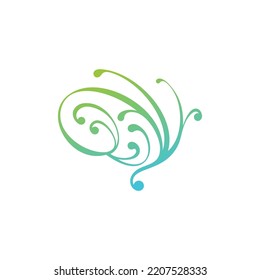 buttefly logo design vector template