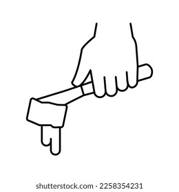 butter add line icon vector. butter add sign. isolated contour symbol black illustration