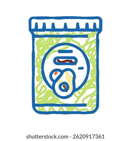 butter avocado doodle icon sketch vector. butter avocado sign. isolated symbol illustration