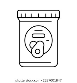 vector de icono de línea de aguacate de mantequilla. signo de aguacate con mantequilla. símbolo de contorno aislado ilustración negra