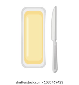 butter bar and knife icon