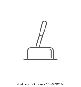 Butter bar and knife vector icon isolated on white background