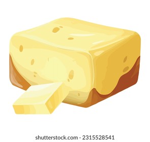 butter block design over white
