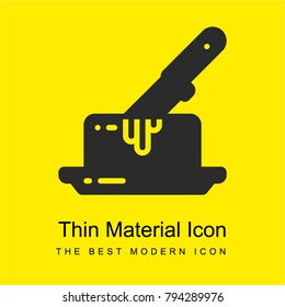 Butter bright yellow material minimal icon or logo design
