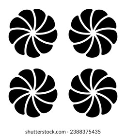 Los bollos de mantequilla son un icono sólido, el concepto de comida asiática, los panecillos de leche japoneses son un signo vectorial sobre fondo blanco, un icono de estilo glifo para el concepto móvil y el diseño web. Gráficos vectoriales