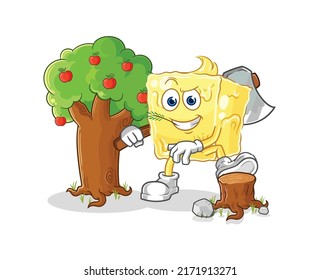 the butter Carpenter illustration. character vector