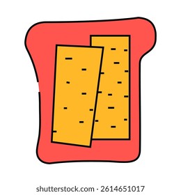 butter cheese line icon vector. butter cheese sign. isolated symbol illustration