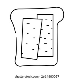 butter cheese line icon vector. butter cheese sign. isolated contour symbol black illustration