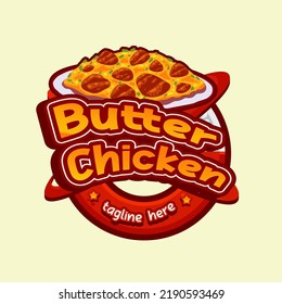 butter chicken  indian food character mascot 