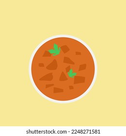 Butter Chicken vector eps 10. easy to edit
