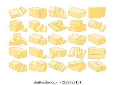 Butter Collection Illustration Flat Design Style