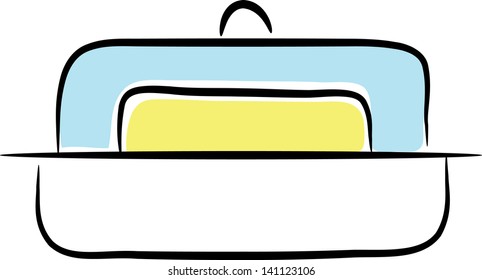 Butter in a container