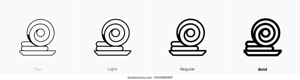 butter cookie icon. Thin, Light Regular And Bold style design isolated on white background