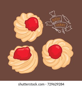 butter cookies vector