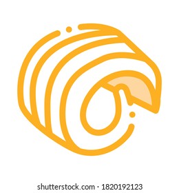 butter curl icon vector. butter curl sign. color contour symbol illustration