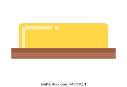 butter curl isolated icon design