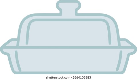 Butter Disc mit Deckel Farbe Vektor Design