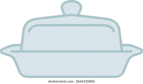 Butter Disc mit Deckel Farbe Vektor Design