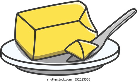 Butter doodle illustration