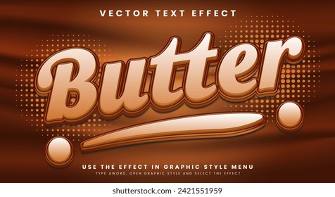 Butter editable text effect template premium style