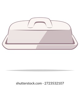 Pescado de mantequilla con tapa de Vector aislado ilustración
