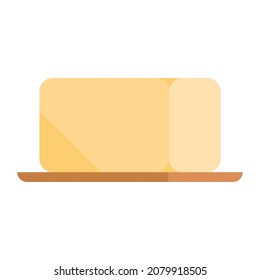 butter flat clipart vector illustration