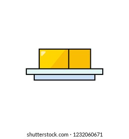 butter flat vector illustration isolated on white background for icon, logotype, mobile app and web design.