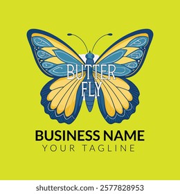 butter fly colorful gradient logo