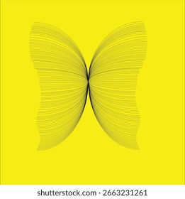 Patrón de la mosca de la mantequilla en fondo amarillo
