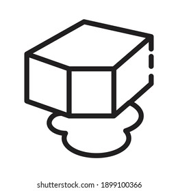 Butter Food Icon. Vector Design Illustration Sign Logo.
