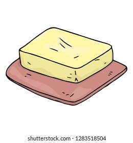 Butter hand drawn. Vector illustration of butter. Butter icon.