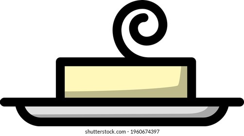 Butter Icon. Editable Bold Outline With Color Fill Design. Vector Illustration.