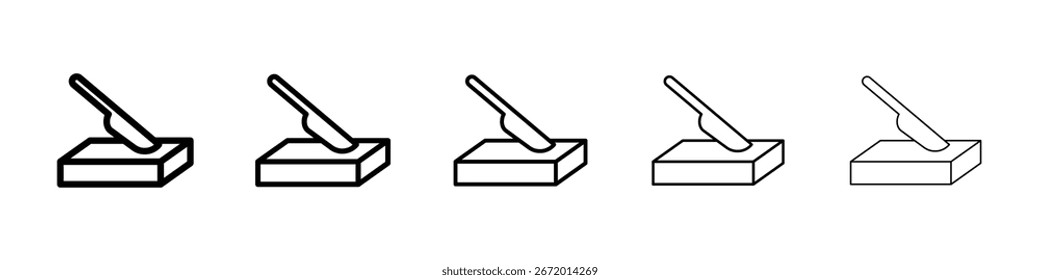 Ícone de manteiga preenchido conceito de sinal plano para web design.