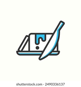 butter icon, isolated icon theme bakery