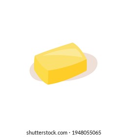 Icono de Mantequilla en un fondo blanco. Ilustración vectorial.