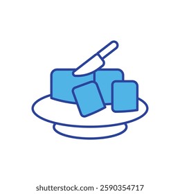 Butter icon vector stock illustration