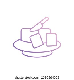 Butter icon vector stock illustration