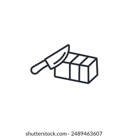 Butter icon. vector.Editable stroke.linear style sign for use web design,logo.Symbol illustration.