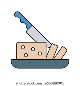 butter icon with white background vector stock illustration